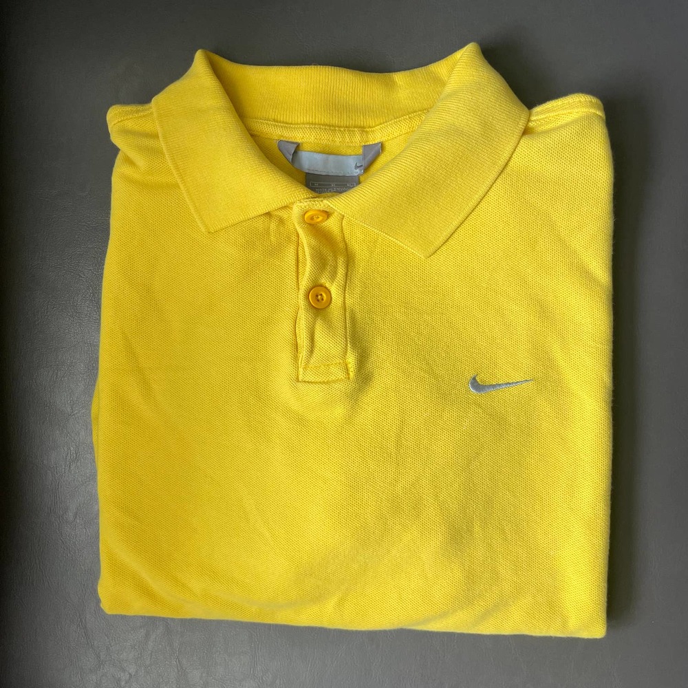 Nike VINTAGE Polo Shirt Yellow size Medium